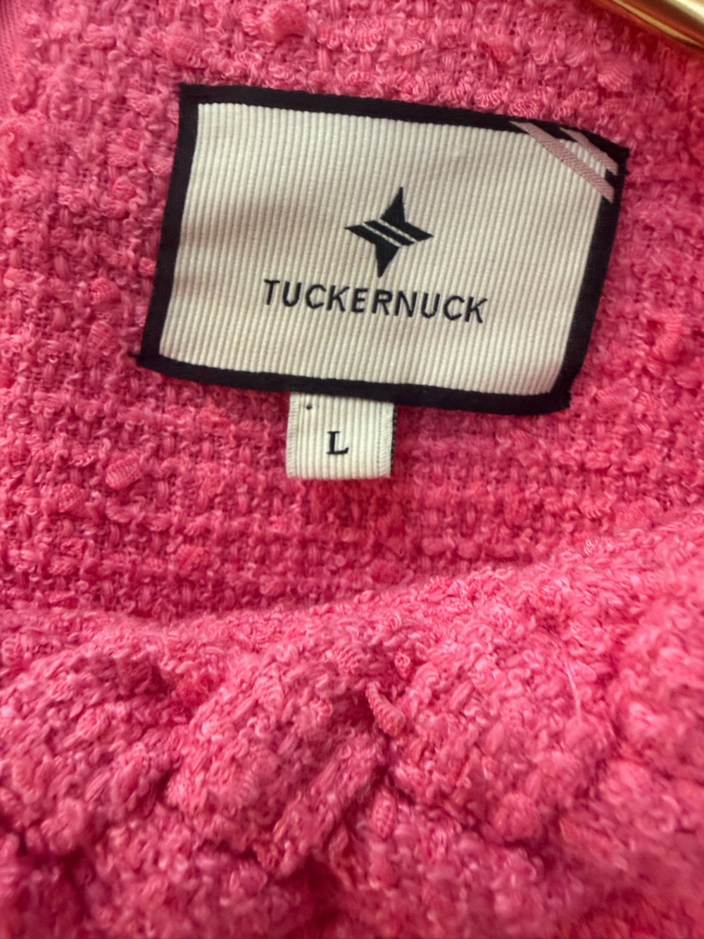 Tuckernuck Hot Pink Bouclé Mini Dress with Braided Trim - Picture 11 of 16